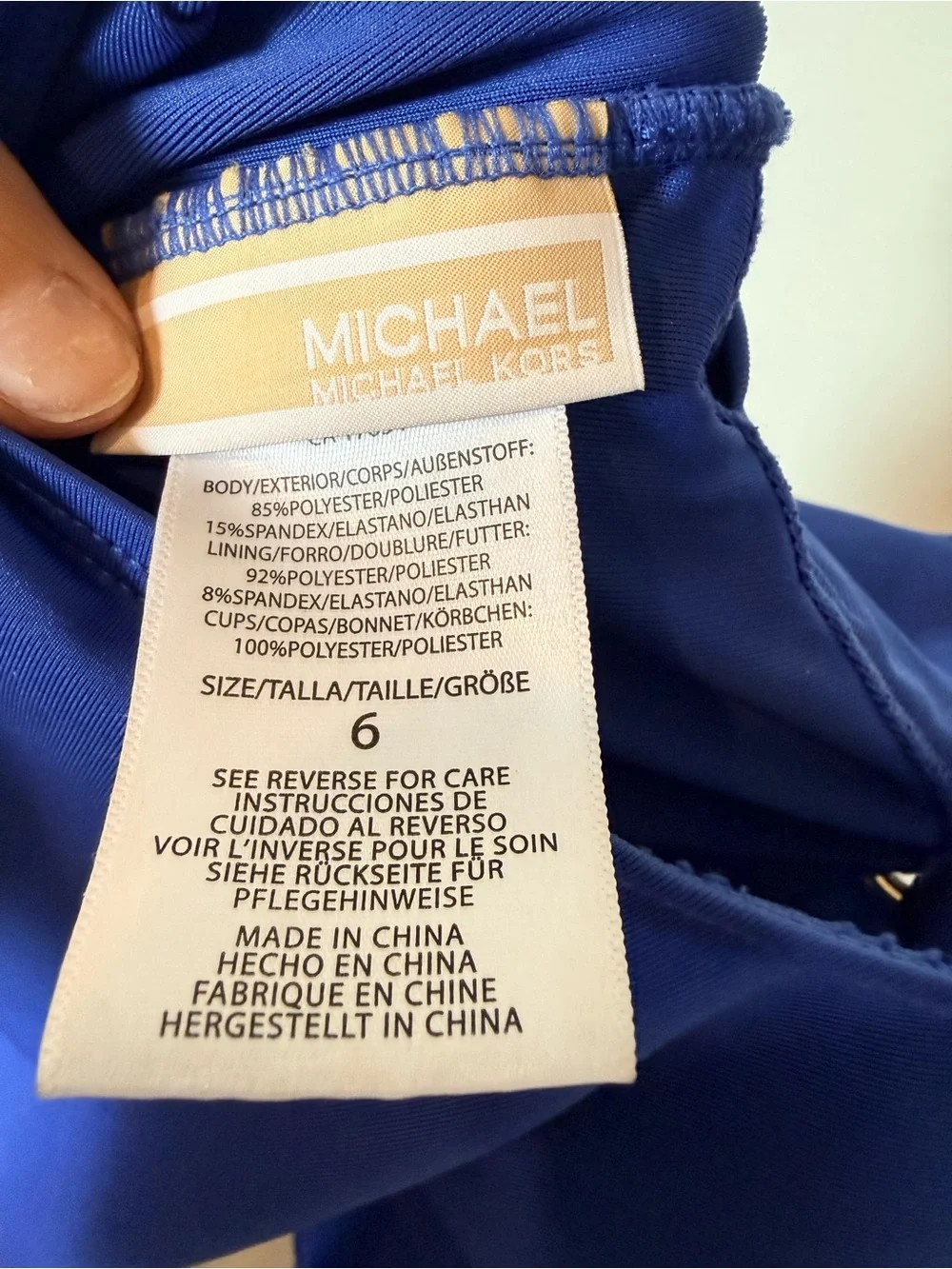 Michael Kors Cobalt Blue One-Piece Swimsuit- Make a SPLASH this summer! - Picture 4 of 4